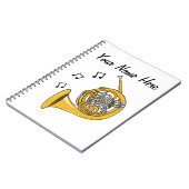 ホーンブラスフランスのミュージシャン音楽先生カスタム ノートブック (左側)