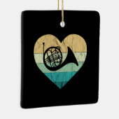 ホーンプレイヤーがホーンホーンをフランスの愛する セラミックオーナメント (右)