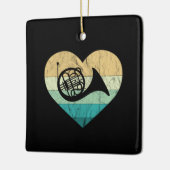 ホーンプレイヤーがホーンホーンをフランスの愛する セラミックオーナメント (左)