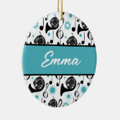 ホーンプレフランスのイヤーミュージシャンギフトパーソナライズされた セラミックオーナメント (右)