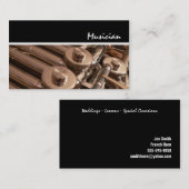 ホーンプレフランスのイヤー先生ミュージックスタジオミュージシャン 名刺 (正面/裏面)