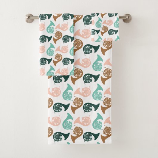 ホーンプレフランスのイヤー音楽ギフトミュージカル楽器 バスタオルセット (インサイチュ)