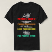 ホーンプレーフランスのヤー真鍮プレイヤーの音楽ティーの種類 Tシャツ (デザイン正面)