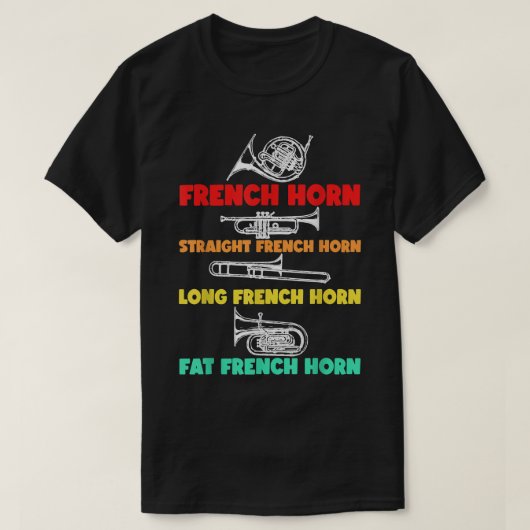 ホーンプレーフランスのヤー真鍮プレイヤーの音楽ティーの種類 Tシャツ (デザイン正面)