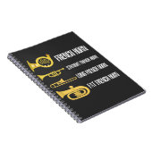 ホーンプレーフランスのヤー真鍮プレイヤーミュージシャンの種類 ノートブック (右側)