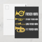 ホーンプレーフランスのヤー真鍮プレイヤーミュージシャンの種類 ポストカード (正面/裏面)