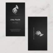 ホーンプレーヤー – プロフェッショナルプレミアムブラックメッシュ 名刺 (正面/裏面)