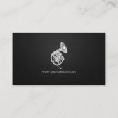 ホーンプレーヤー – プロフェッショナルプレミアムブラックメッシュ 名刺 (裏面)