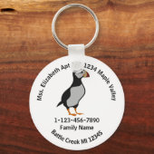 ホーンプ失ったフィン立ちファミリーホームアドレス キーホルダー (正面)