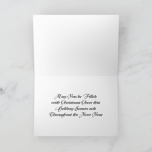 ホーンポイフランスのンセチアのクリスマスカード シーズンカード (内部)