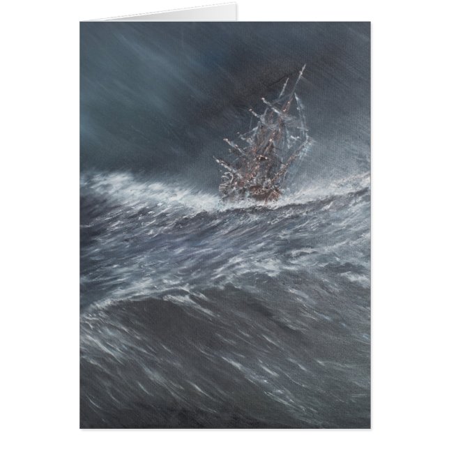 ホーン岬を離れた嵐のHMSのビーグル犬 (正面)