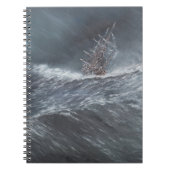 ホーン岬を離れた嵐のHMSのビーグル犬 ノートブック (正面)