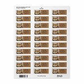 ホーン素晴らしフクロウ野生生物アート住所 シール (フルシート)