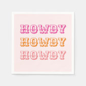 ホー名門私立校風のディガーリーホットピンクオレンジ スタンダードカクテルナプキン (正面)