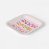 ホー名門私立校風のディガーリーホットピンクオレンジ ペーパープレート (傾斜あり)