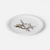 ホー名門私立校風のン色を飛び越える乗馬 ペーパープレート (アングル)