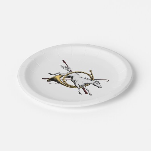 ホー名門私立校風のン色を飛び越える乗馬 ペーパープレート (アングル)