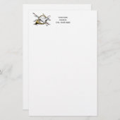 ホー名門私立校風のン色を飛び越える乗馬 便箋 (正面/裏面)