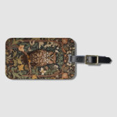 ホー威厳のあるル素晴らしフクロウ林 ラゲッジタグ (正面横)