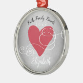 ホー感動的ドファミリーフレンズホリデー メタルオーナメント (左)