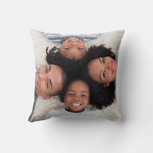 ホー感動的プと信じ引用文カスタム写真 クッション (裏面)