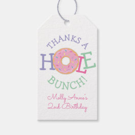 ホー感謝していルバンチドーナツガール誕生日お願い ギフトタグ