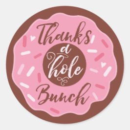 ホー感謝していル・バンチ・ピンク・ドーナツ・シール ラウンドシール