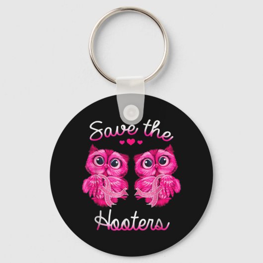 ホー救ターズピンクリボン乳がんプレゼント キーホルダー (正面)