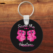 ホー救ターズピンクリボン乳がんプレゼント キーホルダー (正面)