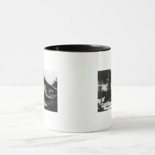 ホー日本のムズインハワイ写真 マグカップ (中央)