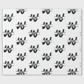 ホー書ドブラックとホワモノグラムのイト名 ラッピングペーパー (フラット)