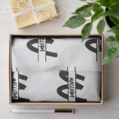 ホー書ドブラックとホワモノグラムのイト名 薄葉紙 (ギフト)