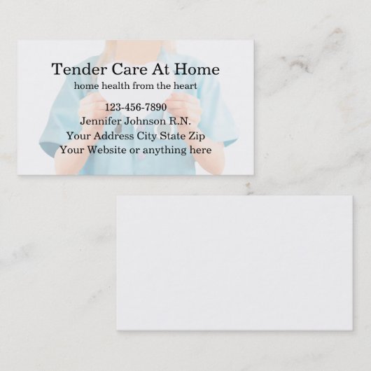 ホー最高のムヘルス医療ナース 名刺 (正面/裏面)