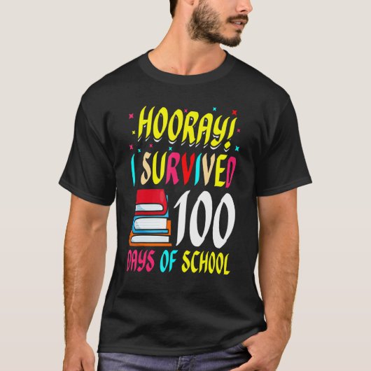 ホー生き延びレI 100日の学校勉強学校 Tシャツ (正面)