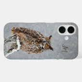 ホー素晴らしムクロウ冬絵を描名前をカスタムする Case-Mate iPhoneケース (裏面 (横))