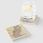 ホー素晴らしル・フクロウ・コースター ストーンコースター (横)