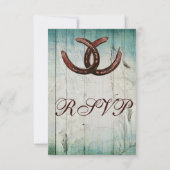 ホー素朴スショーズカントリースタイル結婚式出欠 出欠カード (裏面)