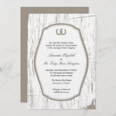 ホー素朴スショーズバ結婚ーンズ 招待状 (正面/裏面)