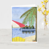 ホー遠くにム カード (黄色い花)