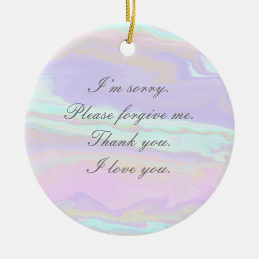 ホー・オポノオプノ反射セラミックオーナメント セラミックオーナメント (正面)