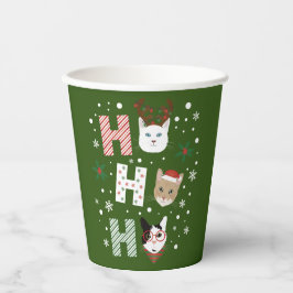 ホー・ホー猫がクリスマスに楽しむ 紙コップ