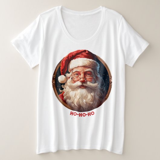 ホー・ホー・ハピネス プラスサイズTシャツ (デザイン正面)
