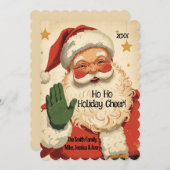 ホー・ホー・ホリデー・チアー レトロサンタ クリスマスカード (正面/裏面)