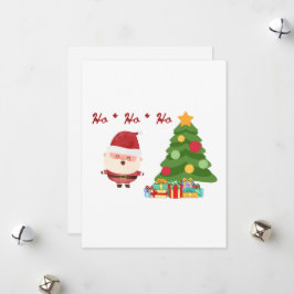 ホー、ホー、ホーとサンタと木の  シーズンカード