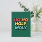 ホー・ホー・ホーリー・モーリー クリスマス ポストカード (スタンド正面)