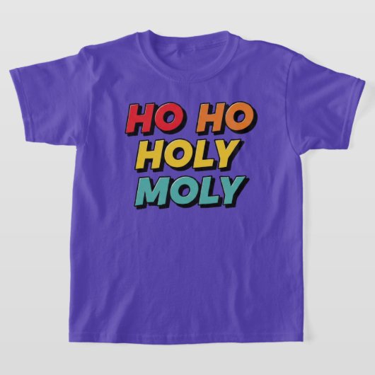 ホー・ホー・ホーリー・モーリー・クリスマス Tシャツ (レイダウン)