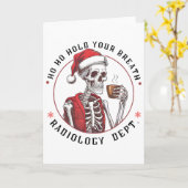 ホー ホー ホールド ユア スケルトン ブレス レディオロジー  Dept クリスマス カード (黄色い花)