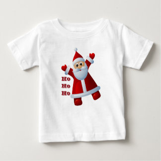 ホー！ホー！ホー！かわいいサンタクロース、メリークリスマス ベビーTシャツ