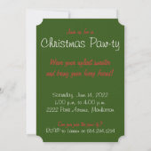 ホー ホー ホー ウェルシュ テリア メリー クリスマス 招待状 (裏面)