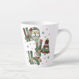 ホー・ホー・ホー クリスマスパッチワーク カフェラテマグ